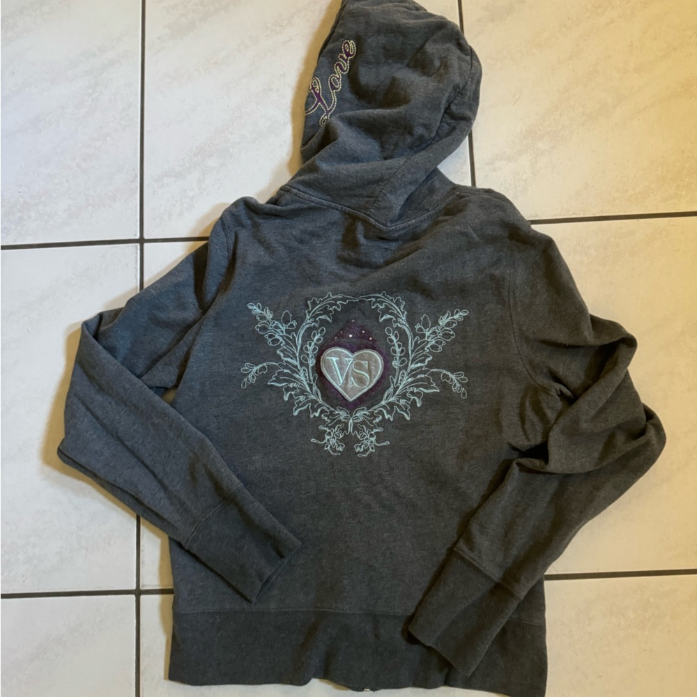 Victoria’s Secret Track Jacket. Full Zip Hoodie. Vintage. Size: Large